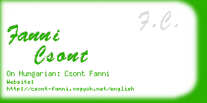 fanni csont business card